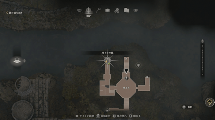 地下牢のマップ