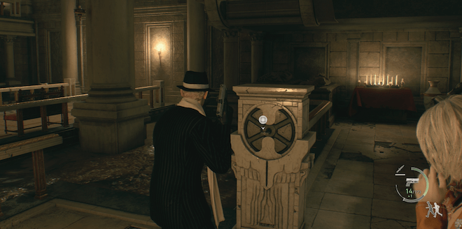 台座にハンドル