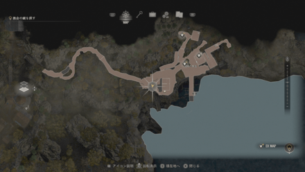 カブトムシのいる湖畔の集落マップ