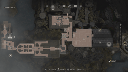 城中庭手前の水場