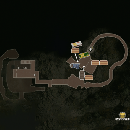 山荘の先のマップ