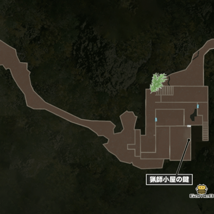 猟師小屋のマップ