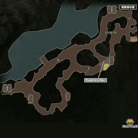 大洞窟の祠のマップ