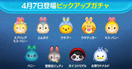 4月のピックアップガチャ