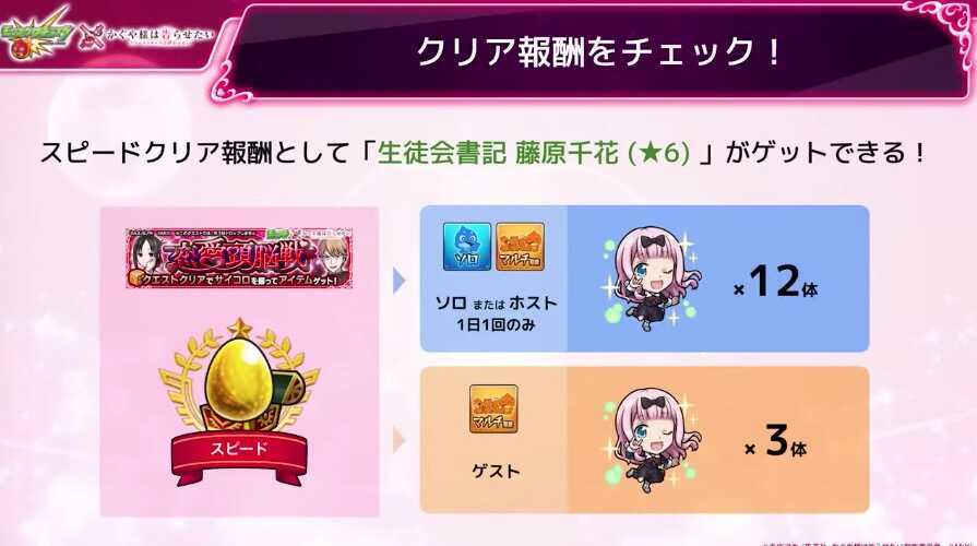 クエスト クリア報酬