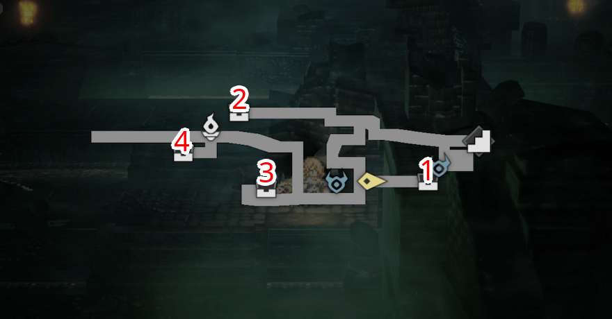 グランポート地下水道 -深部- 宝箱 位置