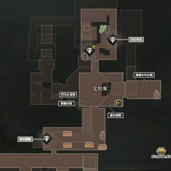 宝物庫のマップ