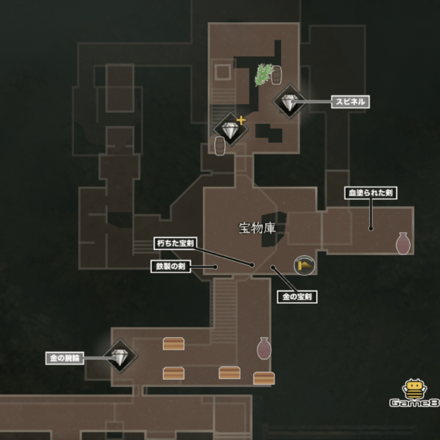 宝物庫のマップ