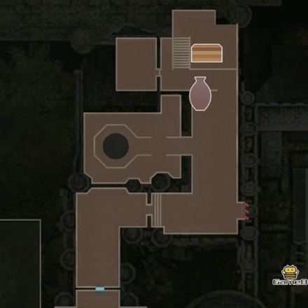 チャプター8開始地点のマップ