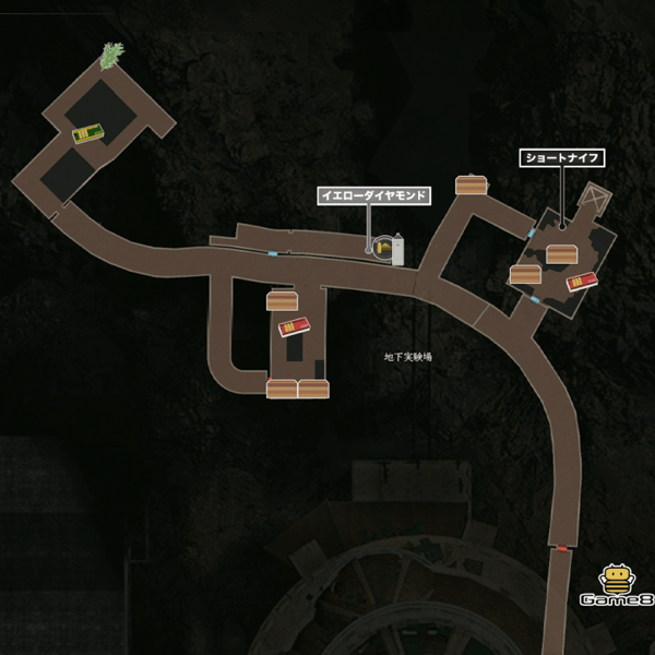 地下実験場のマップ