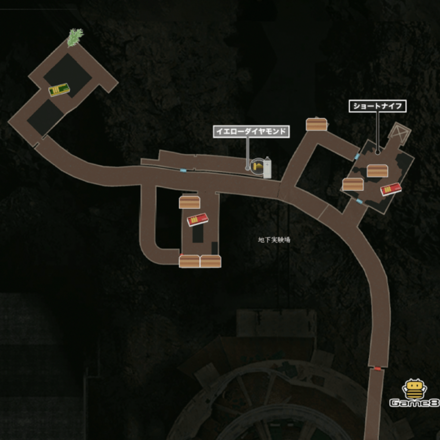 地下実験場のマップ