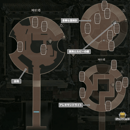 時計塔のマップ