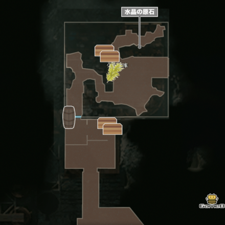 化石倉庫のマップ