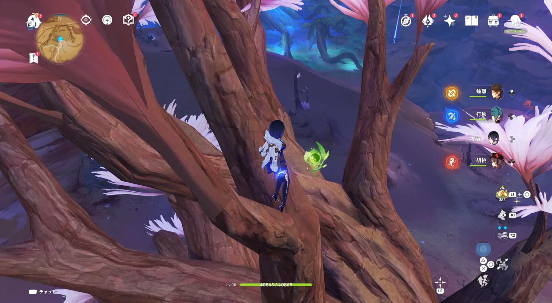 バルソムの丘にあるピンクの大きな木の上