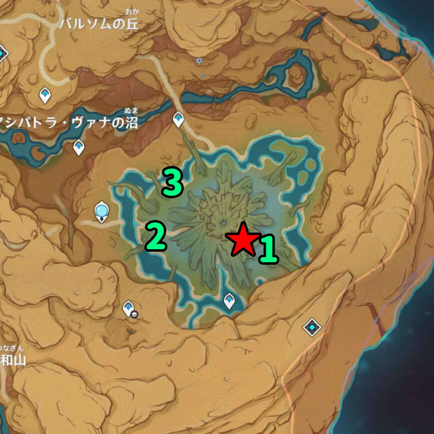 シューニャター花の場所