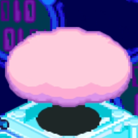 ピンクの雲の障害物