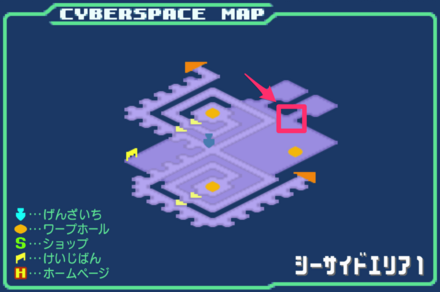 シーサイドエリア1ドクロマークの扉