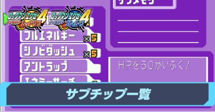 サブチップ一覧