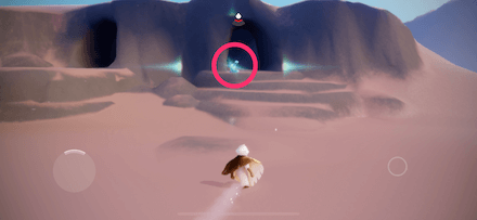 壁がある場所に辿りついたら精霊を追う