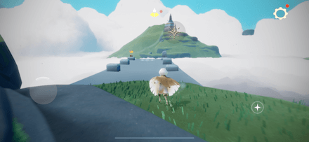 目印にしたがい3つの灯台の蝋燭に火を灯す