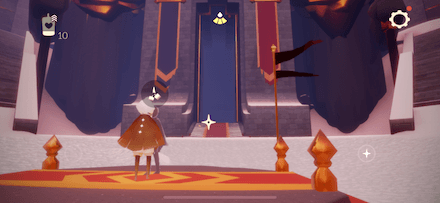 お城に入って蝋燭に火を灯す