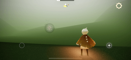 開けた場所に出たら目印にしたがって進む