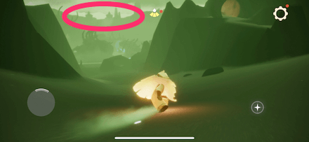 屋根を目印にしながらマップ中央を突っ切る