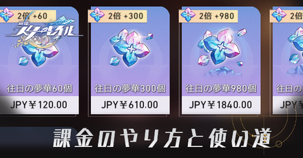 課金のやり方と使い道