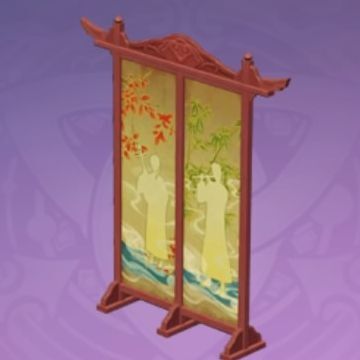 慶賀屏風-「ゆらゆらと漂う笛竹」の画像