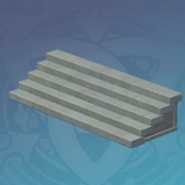 ツヤのない白石階段の画像