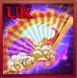 竜胆花金箔絵扇の画像