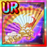 竜胆花金箔絵扇の画像