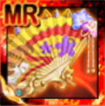 竜胆花金箔絵扇の画像