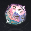 輝くトラペゾヘドロンサイコロ画像