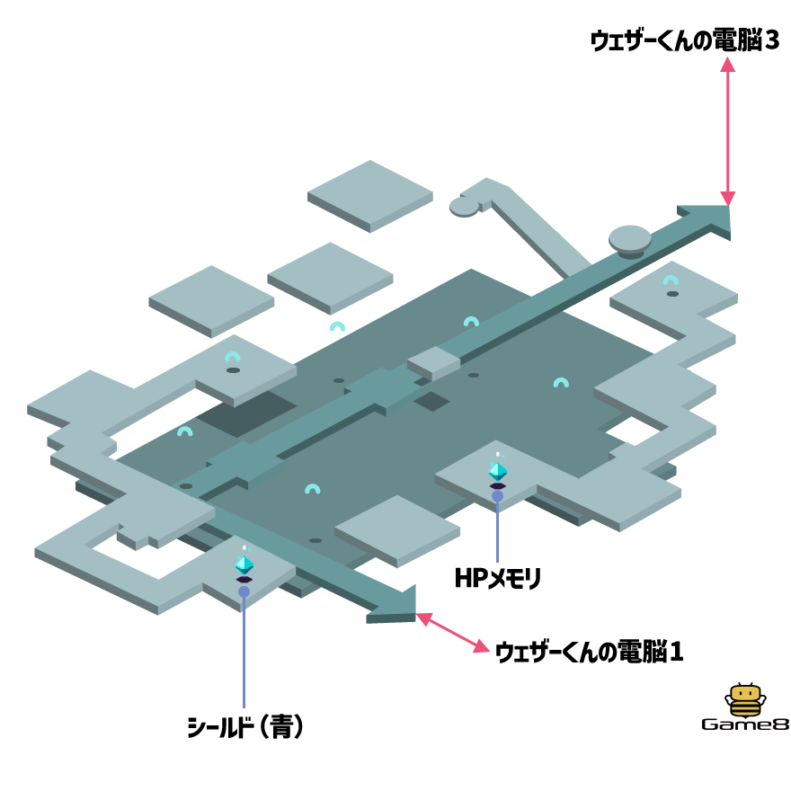 ウェザーくんの電脳2のマップ