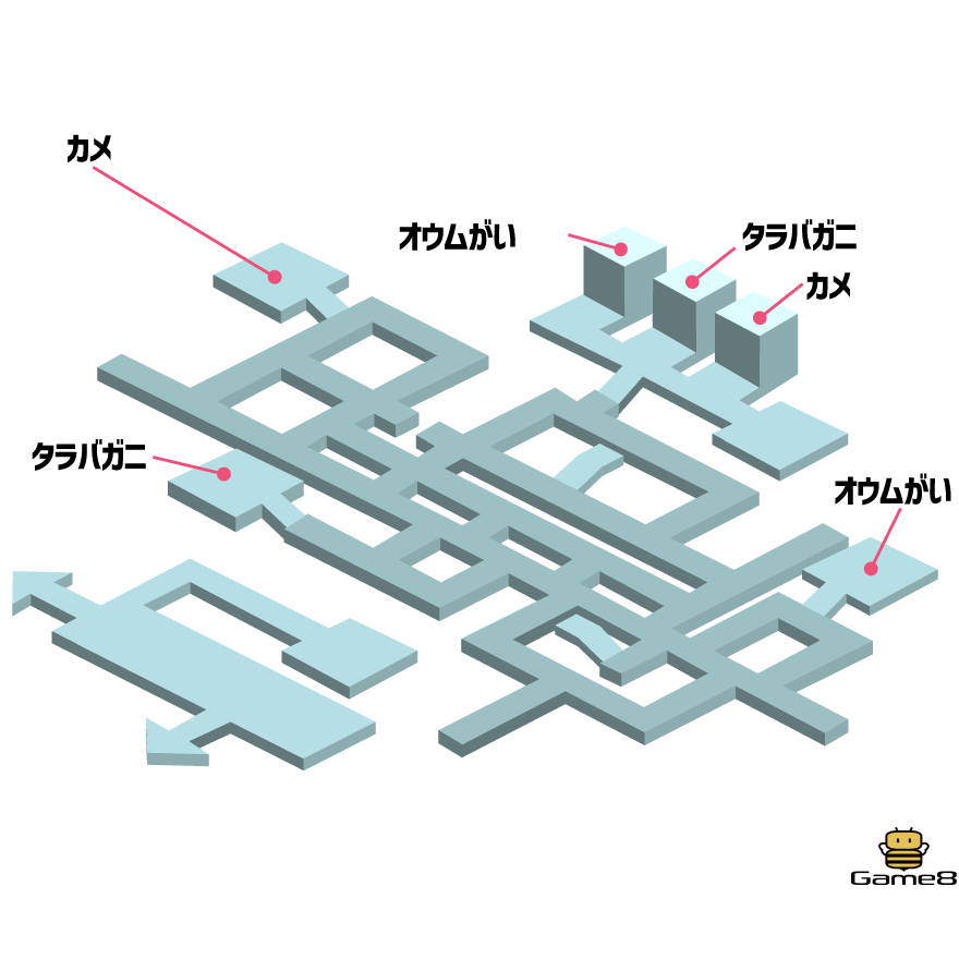 すいぞくかんの電脳2のマップ