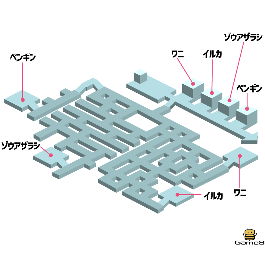 すいぞくかんの電脳3のマップ
