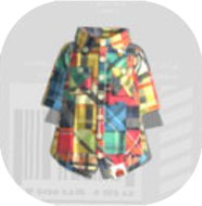 パッチワークシャツ画像