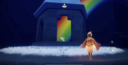 虹がかかっている