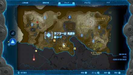 ラブラー山鳥望台のマップ