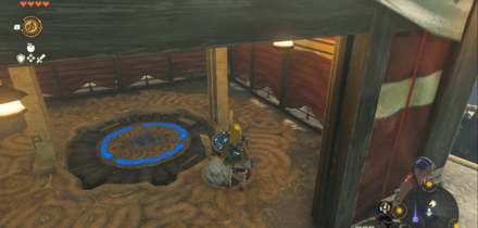 中で端末を操作してマップを解放する