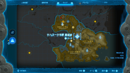 サハスーラ平原の鳥望台の地図