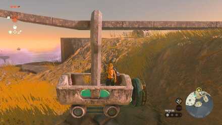 フック付きのトロッコ