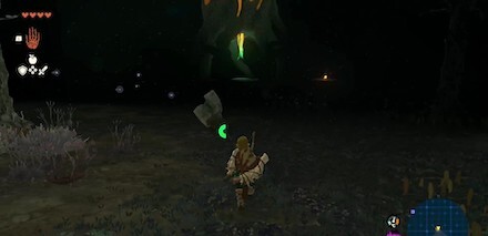 地底についたら南にある光るツタを目指す