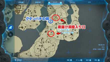 バクダン花の入手マップ画像