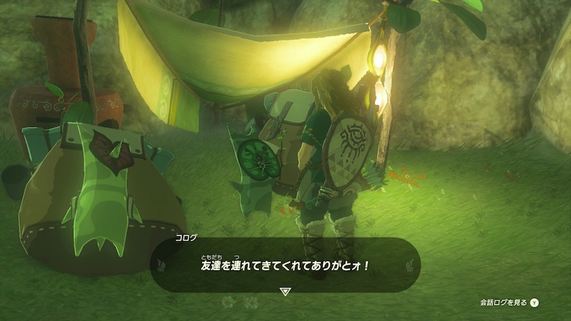 コログを友達のところへ連れていく