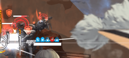 バリアと同時に出てくる敵を優先して倒す