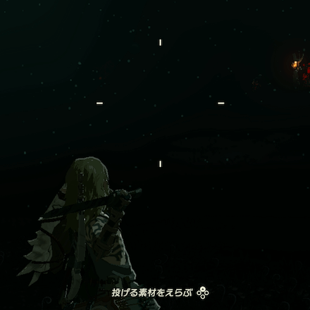 Rボタンで投げの構えに