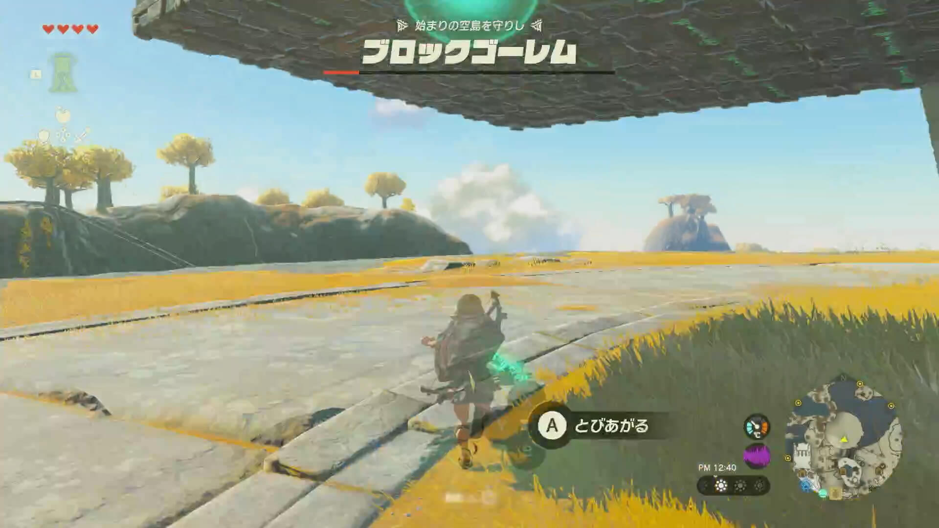 ブロックゴーレムの下