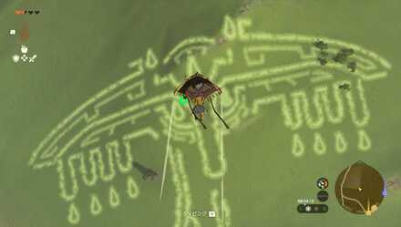 パラセールで着地